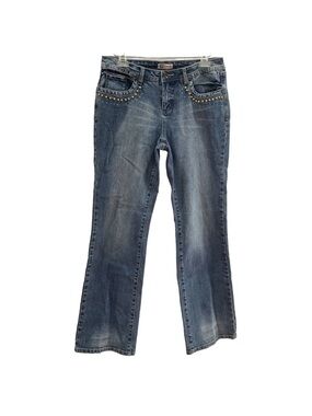 Faded Glory Bootcut Jeans with Studded Pockets - Blue